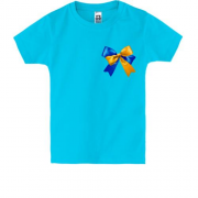 Детская футболка Желто-голубой бант