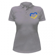 Жіноча футболка-поло Україна в серці