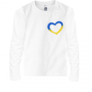 Детская футболка с длинным рукавом Украина в сердце