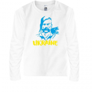 Детская футболка с длинным рукавом с казаком Ukraine