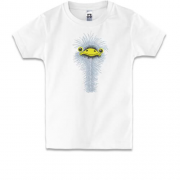 Дитяча футболка з вишитим страусятком