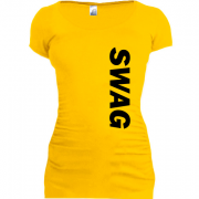 Женская удлиненная футболка Swag вертикаль