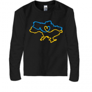 Детская футболка с длинным рукавом Украина с любовью