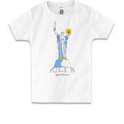 Детская футболка Родина мать с тризубом Страна свободных