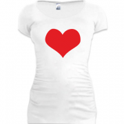 Подовжена футболка Серце