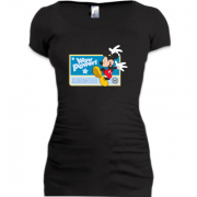Женская удлиненная футболка Mickey Wow power