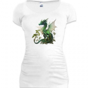 Подовжена футболка Зелений дракоша