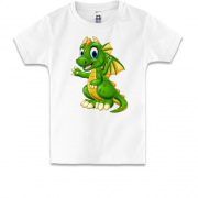 Дитяча футболка з маленьким зеленим дракончиком