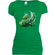 Подовжена футболка Зелений дракон АРТ