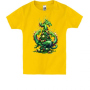 Детская футболка Ёлка из драконов (2)