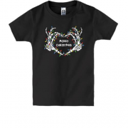 Дитяча футболка з руками скелета Merry Christmas