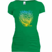 Подовжена футболка 2024 - рік дракона градієнт