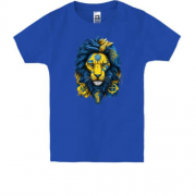 Детская футболка с Желто-синим львом