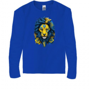 Детская футболка с длинным рукавом с Желто-синим львом