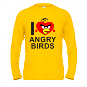 Чоловічий лонгслів I love Angry Birds