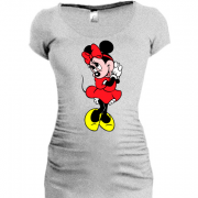 Женская удлиненная футболка Minie Mouse