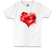 Детская футболка Сердце из акварельных облаков (2)