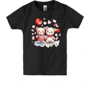 Дитяча футболка із закоханими плюшевими ведмедиками