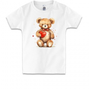 Детская футболка Плюшевый мишка с сердечком (2)