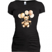 Подовжена футболка Ведмедик Тедді з кулями