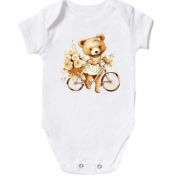 Дитячий боді Плюшевий ведмедик на велосипеді