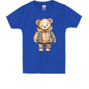 Дитяча футболка Ведмедик Тедді в куртці
