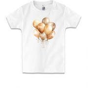 Дитяча футболка з бежевими надувними кулями