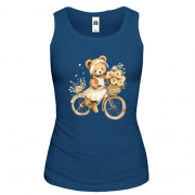 Жіноча майка Плюшевий ведмедик на велосипеді (2)