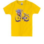 Дитяча футболка Велосипед із лавандою