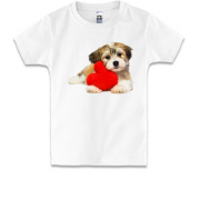 Дитяча футболка з Ши Тцу з подушкою-серцем