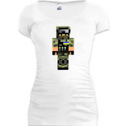 Подовжена футболка Воїн ЗСУ у стилі Minecraft