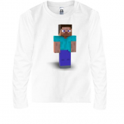 Детская футболка с длинным рукавом Minecraft Стив (2)
