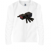 Детская футболка с длинным рукавом Minecraft Пещерный паук