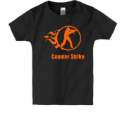 Детская футболка Counter Strike со стилизованным огнем