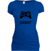 Подовжена футболка Gamer з джойстиком