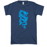 Футболка блакитний дракон