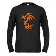 Лонгслив оранжевый дракон