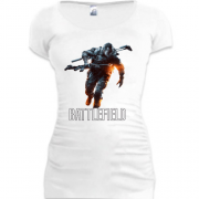 Женская удлиненная футболка Battlefield