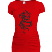 Женская удлиненная футболка Дракон 1