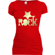 Женская удлиненная футболка Рок звезда