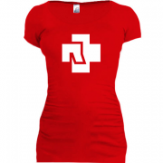 Женская удлиненная футболка Rammstein 3