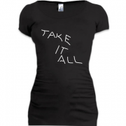 Женская удлиненная футболка TAKE IT ALL