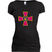 Женская удлиненная футболка Армия