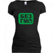 Женская удлиненная футболка Без ГМО
