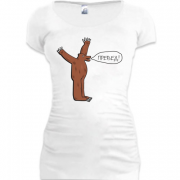Женская удлиненная футболка Превед