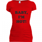Женская удлиненная футболка Я горячий