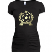 Женская удлиненная футболка Football