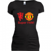 Женская удлиненная футболка Manchester SuperFAN
