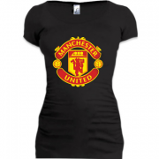 Женская удлиненная футболка Манчестер-юнайтед