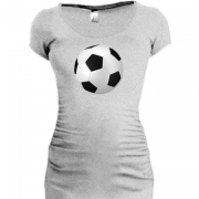 Женская удлиненная футболка с футбольным мячом